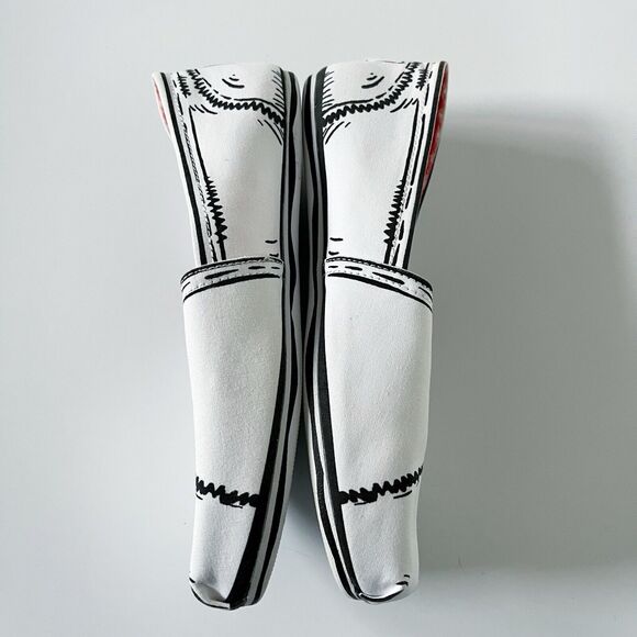 Bobs Skechers Plush Dr. Suess Canvas White Black Memory Foam Shoes Sneakers 10 - Picture 8 of 16